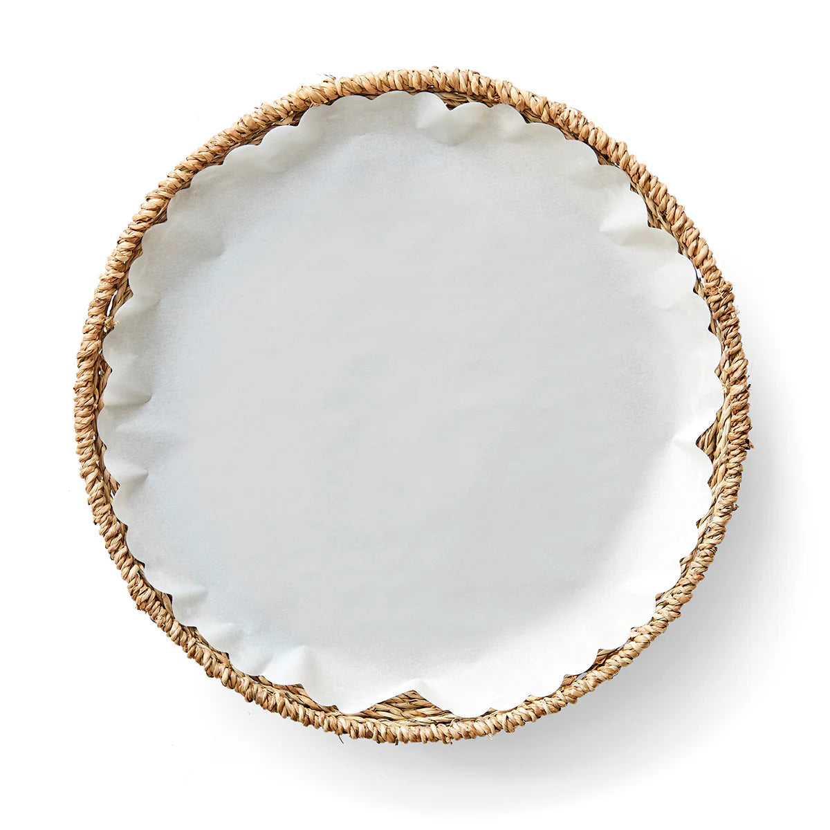 Woven Seagrass Plates & Parchment Paper Liners