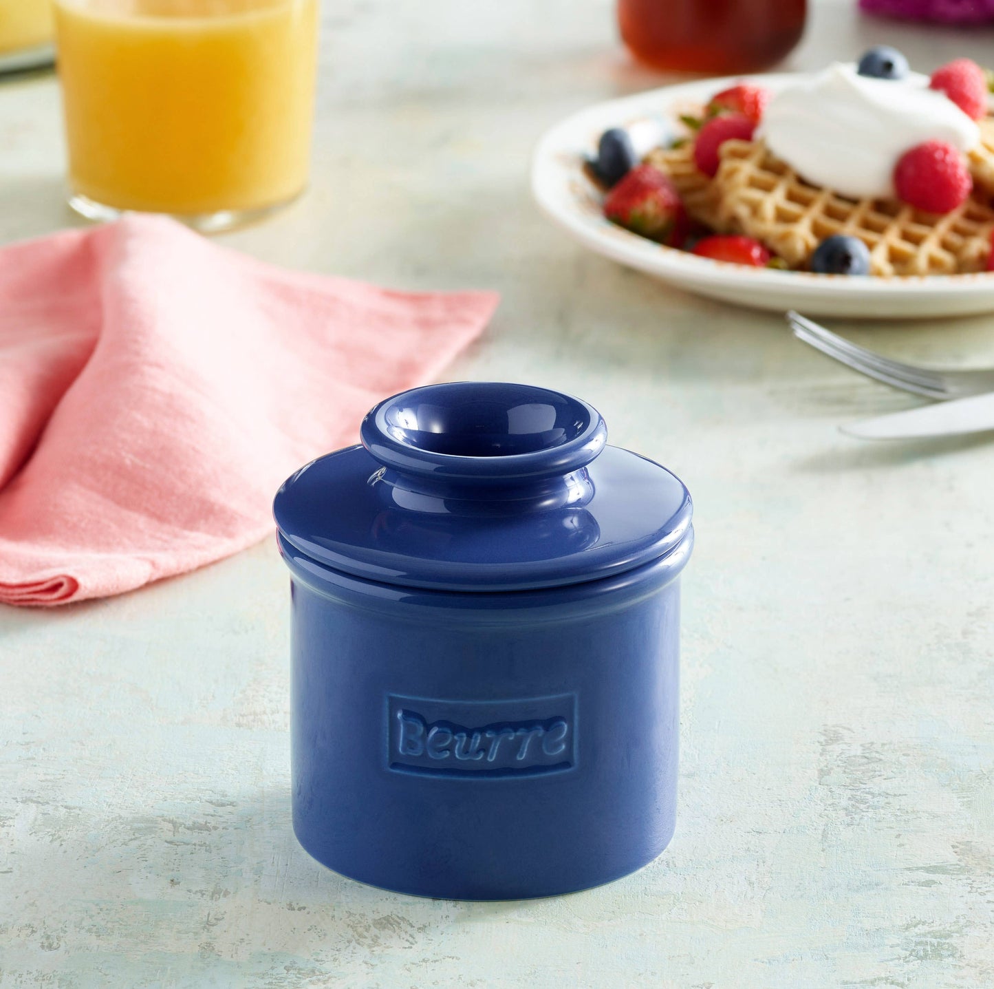 The Original Butter Bell® Crock - Cafe Royal Blue