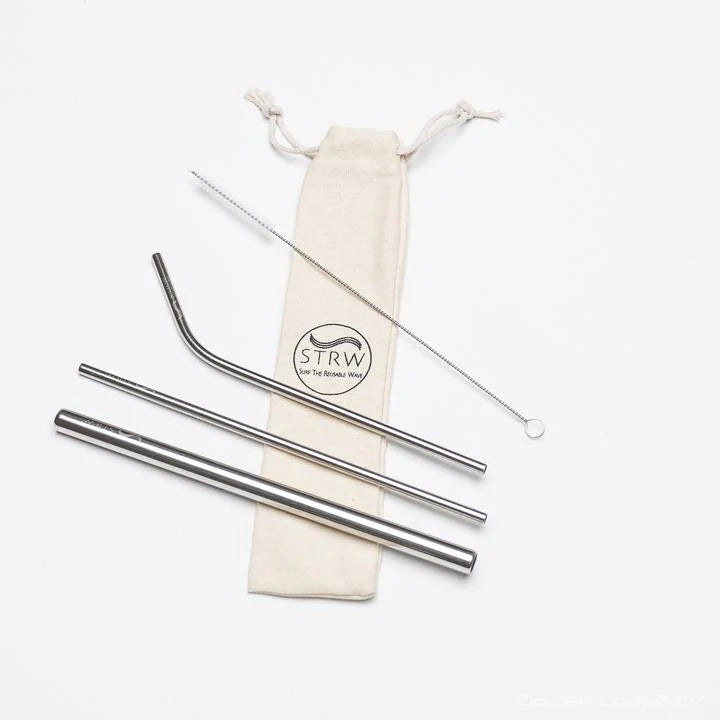 Reusable Metal Straw Variety Pack of 3