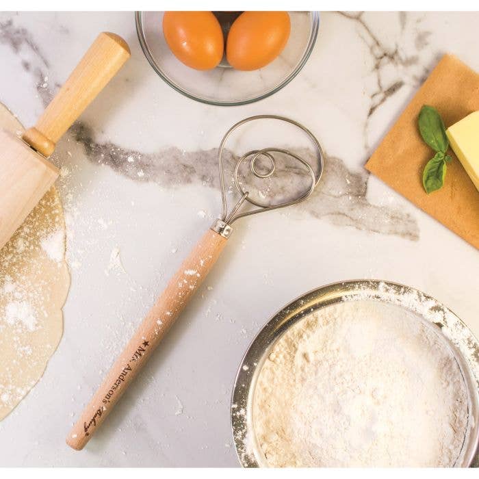 Dough Whisk – 12in Stainless Steel Bread & Batter Mixer