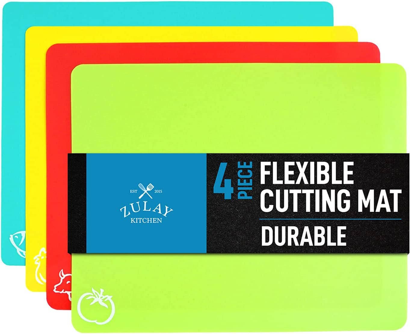 Extra Thick Plastic Cutting Boards Set for Kitchen